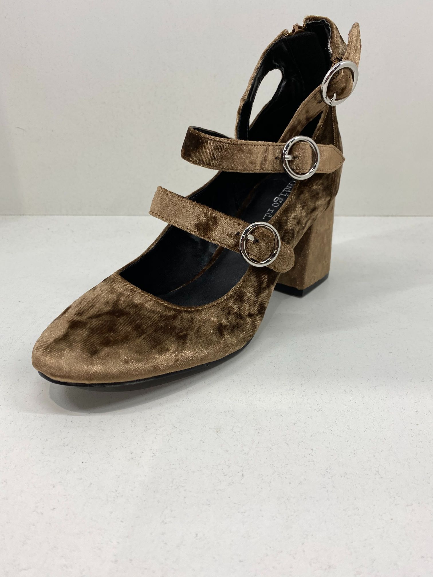 brown ankle strap shoes