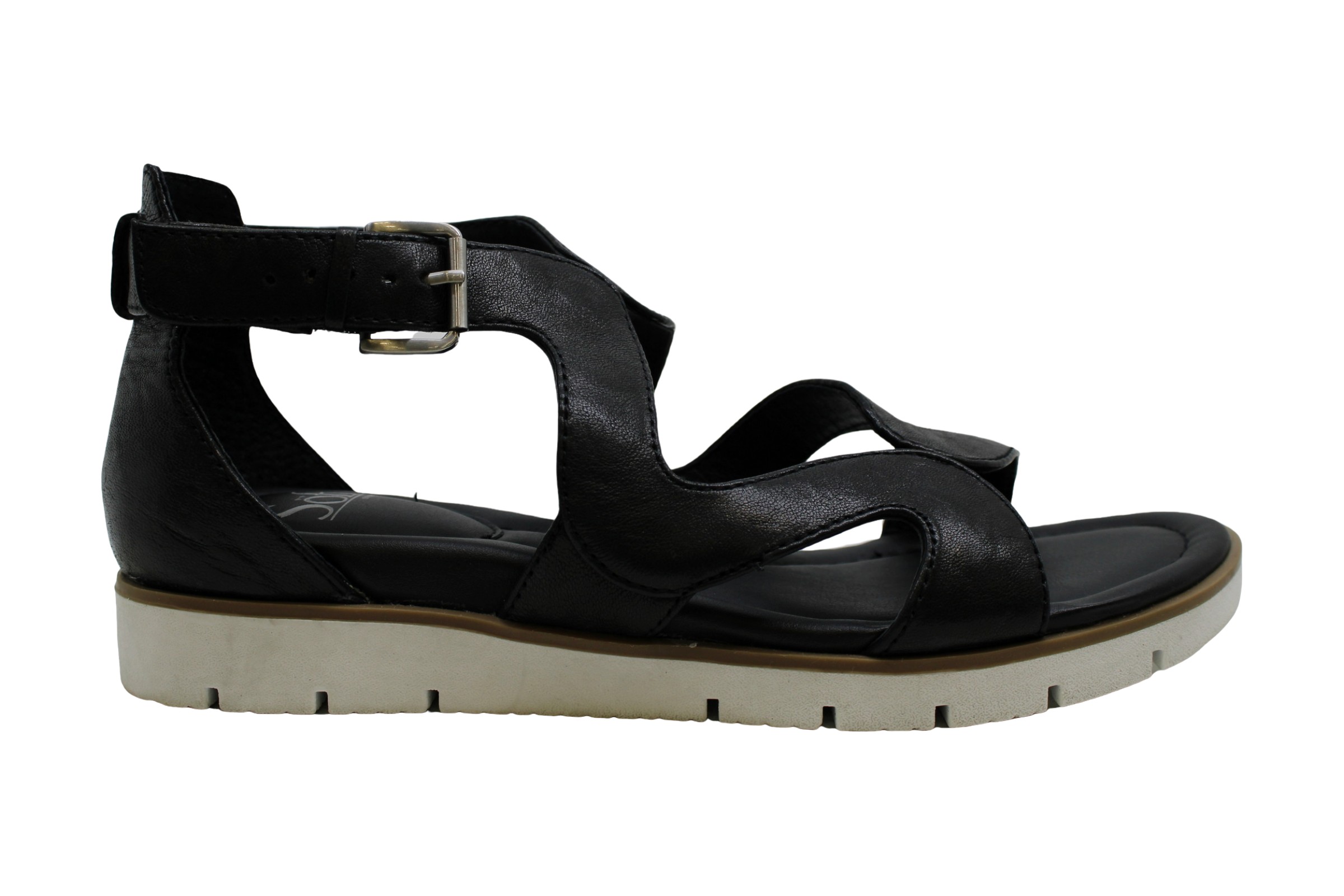 Sofft Womens Malana Leather Open Toe Casual Strappy Sandals, Black ...