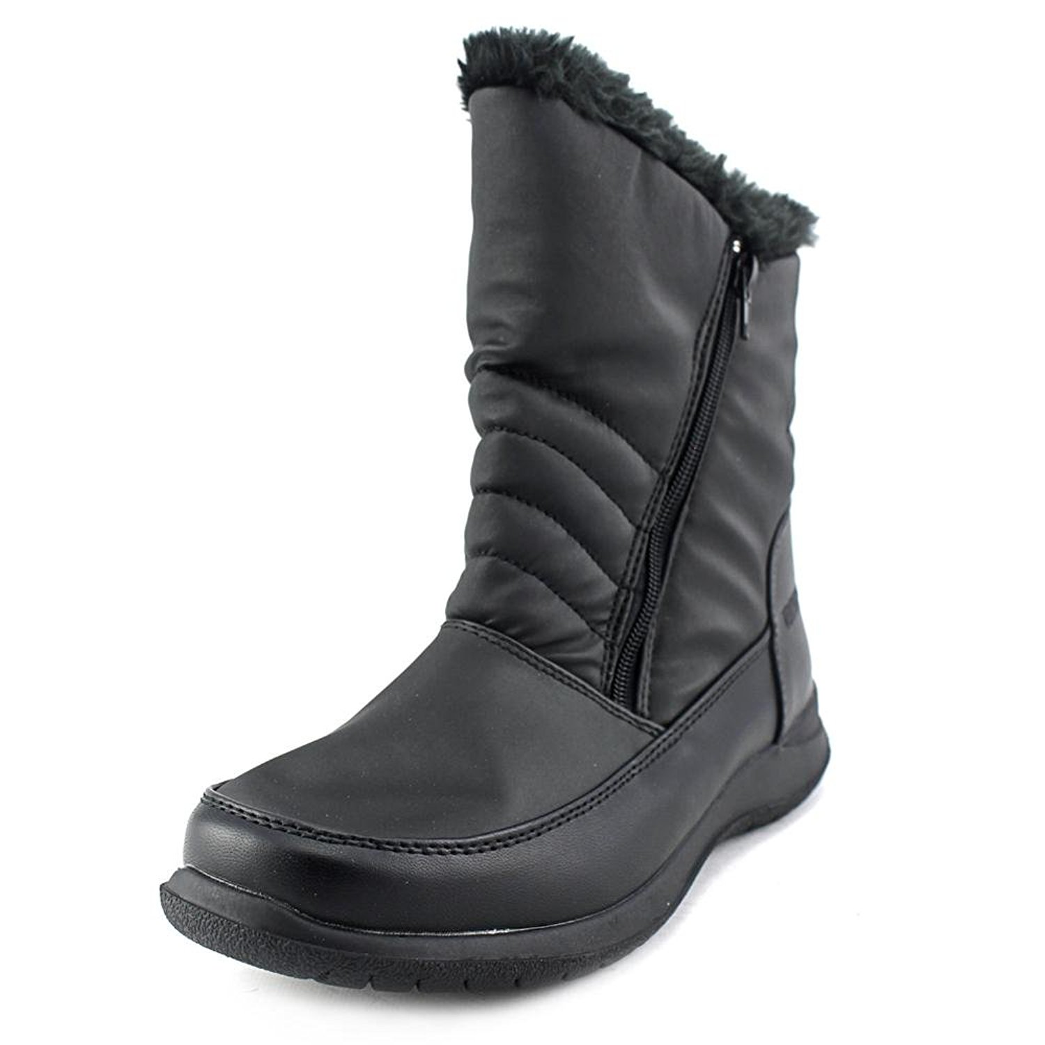 WEATHERPROOF Womens Alex Round Toe Ankle Cold Weather Boots, Black ...