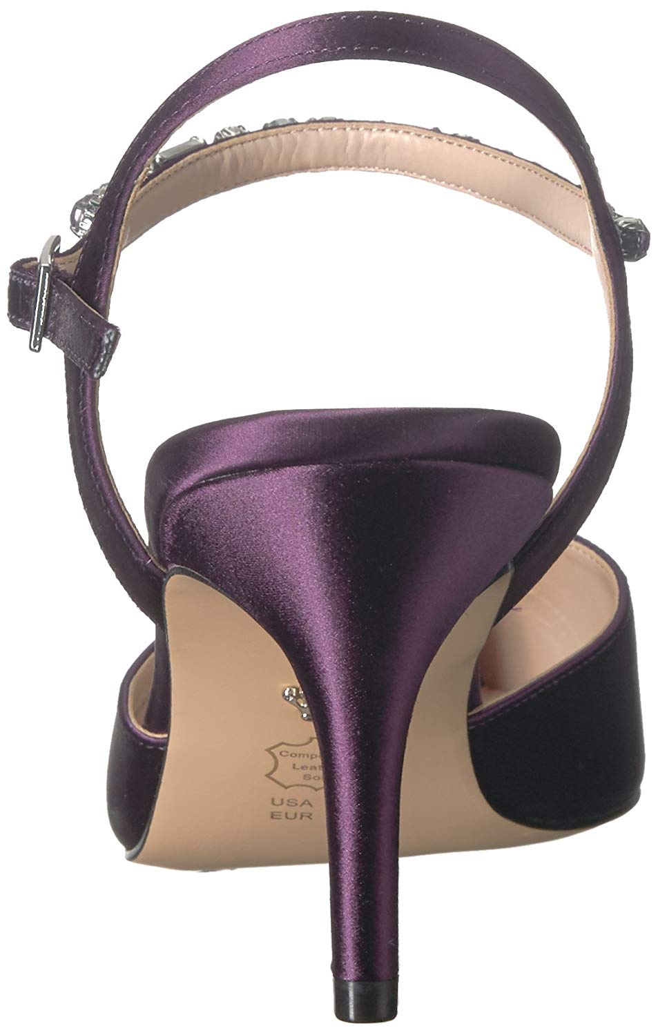 Nina Womens Tonya Satin Pointed Toe Ankle Strap Classic Eggplant Size 75 Qeaa Ebay 3988