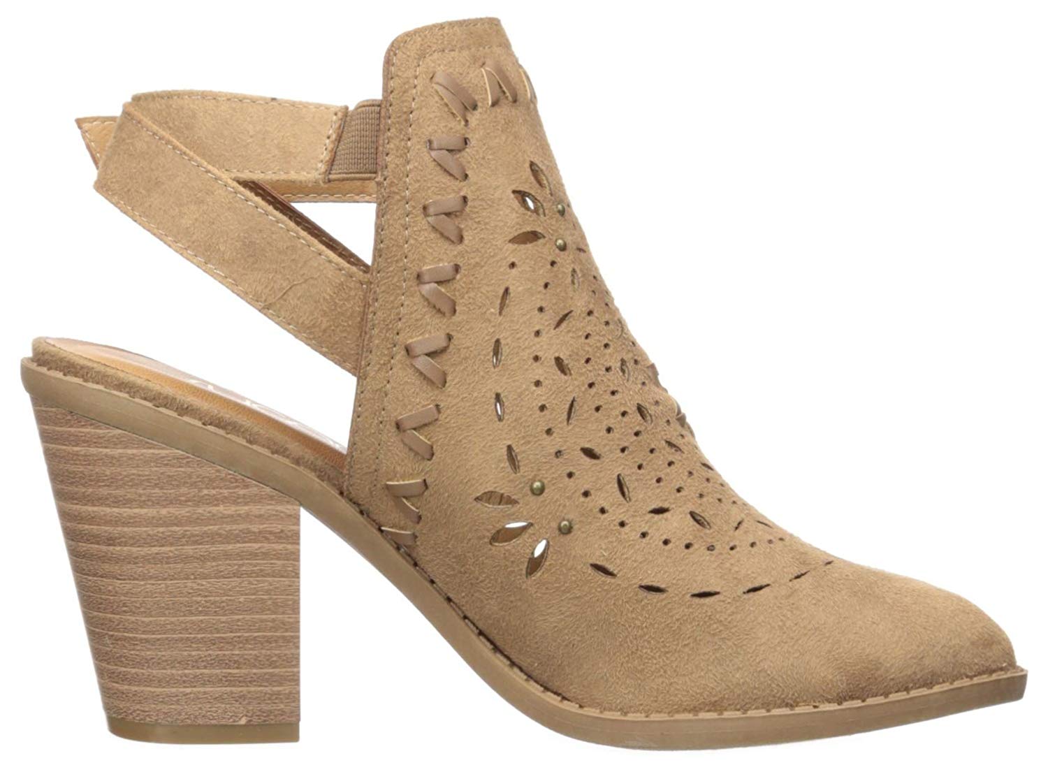 tan block heel ankle boot