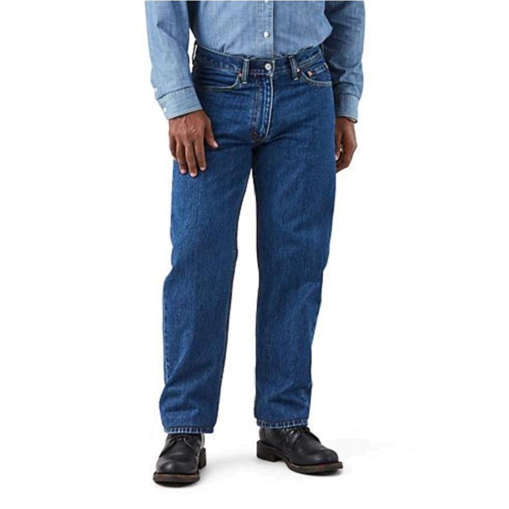 Levi's Men's 550 Relaxed Fit Jeans, Dark, Dark Stonewash, Size 34W x ...