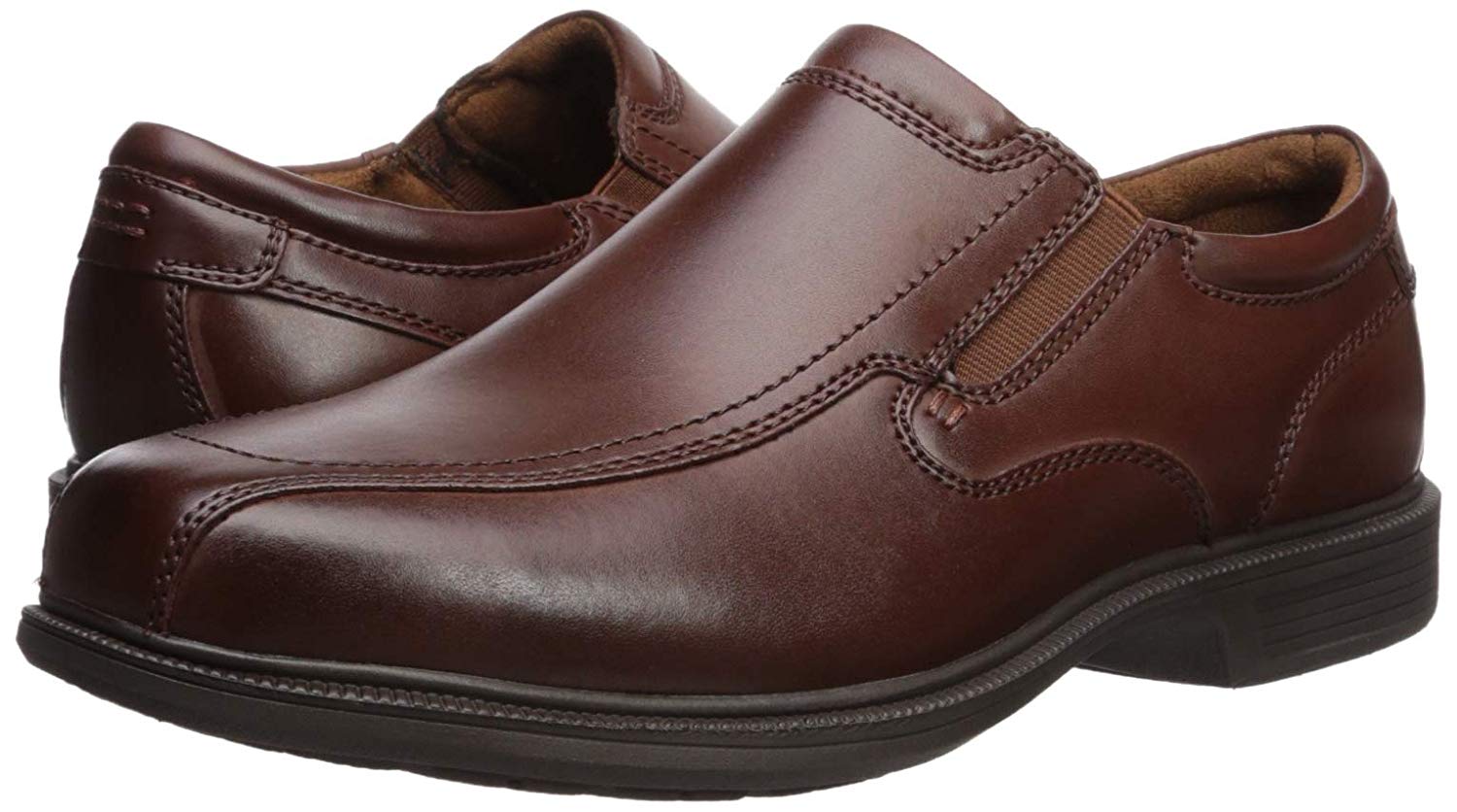 Nunn Bush Mens Bleeker Round Toe Slip On Shoes, Cognac, Size 11.0 VHPC | eBay