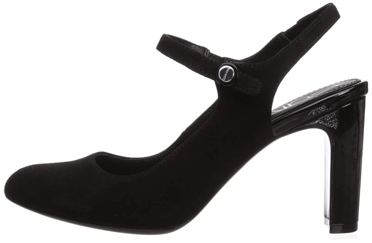calvin klein black suede pumps