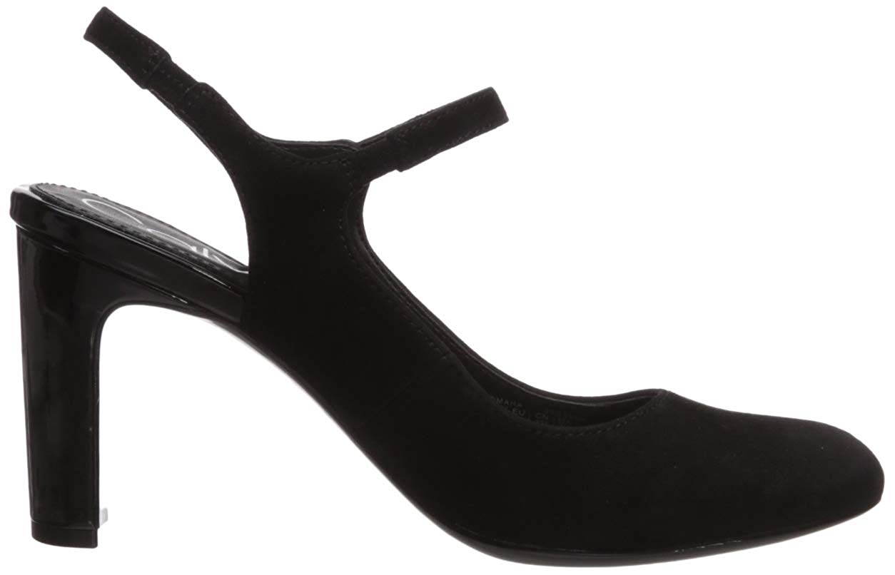 calvin klein black suede pumps