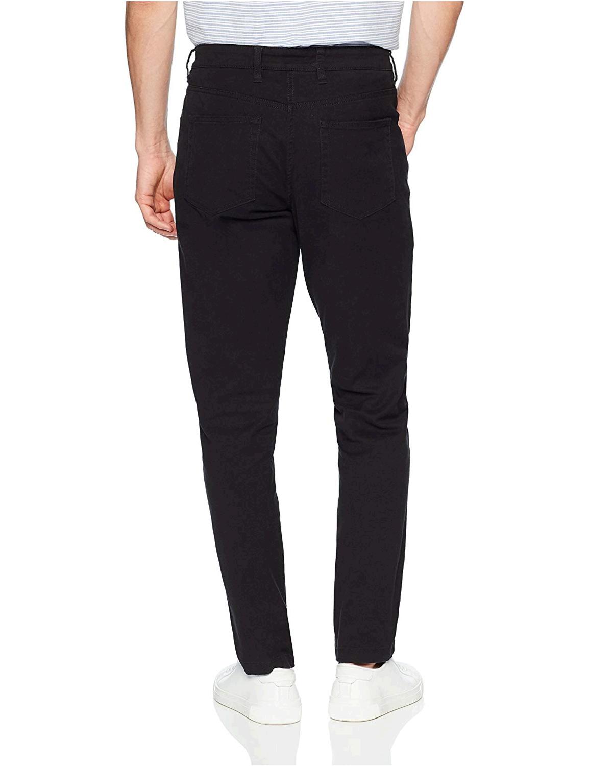 Goodthreads Men's Slim-Fit 5-Pocket Chino Pant, Black,, Black, Size 28W ...