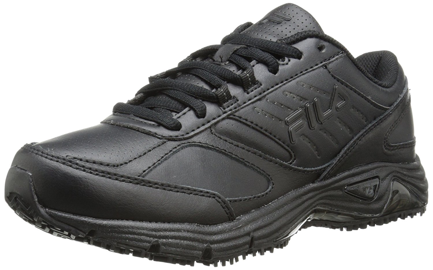 Fila Women's Memory Flux Slip Resistant Work Shoe, Black/Black/Black ...