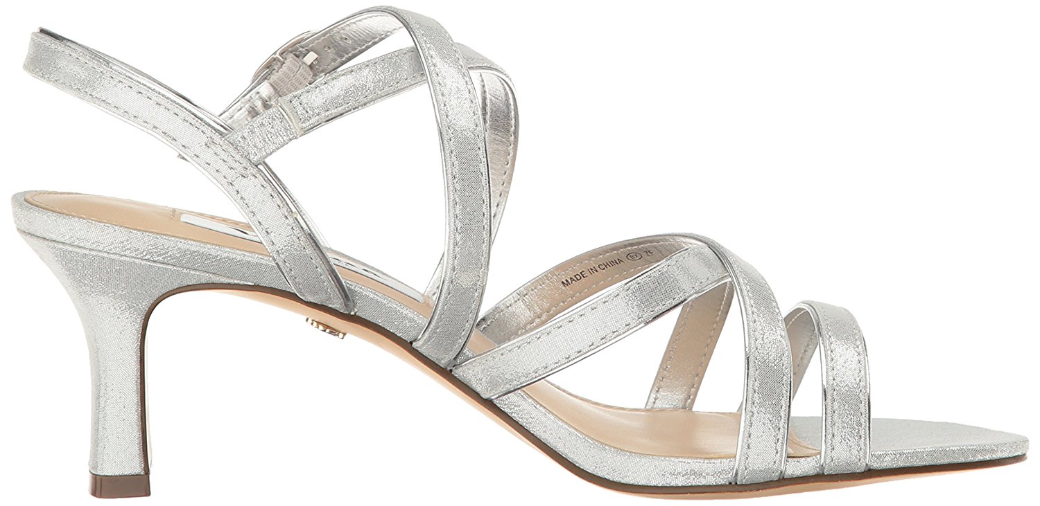 nina genaya strappy evening sandals taupe