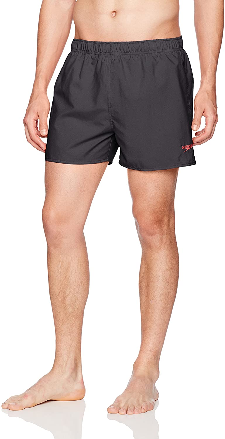 Speedo Men's Swim Trunk Short Length Redondo Solid, Speedo Black, Size