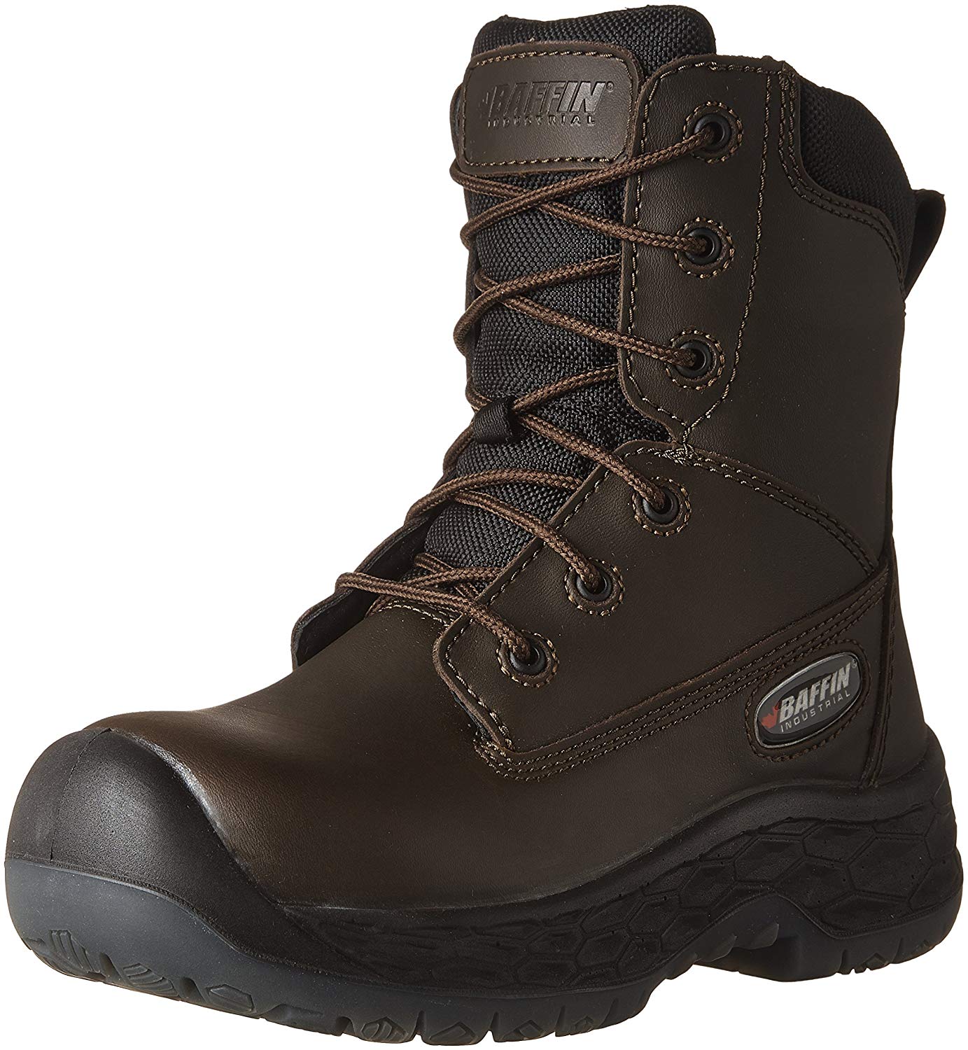 Baffin Mens Barton (STP) Leather Closed Toe Ankle Safety Boots, Brown ...