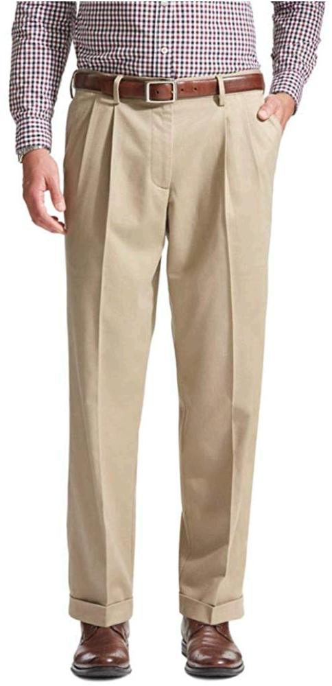 dockers relaxed fit pleated cuffed pants