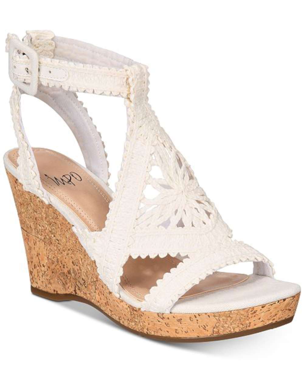 impo stretch sandals white