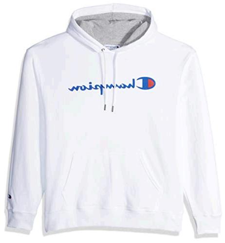 champion men's graphic powerblend fleece pullover hood