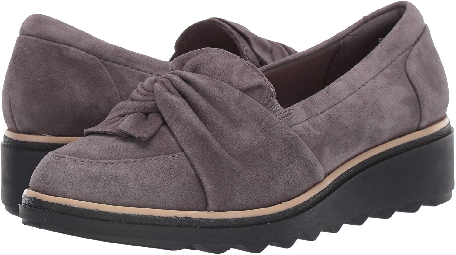 Clarks Womens Sharon Dasher Suede Closed Toe Loafers, Grey Suede, Size ...