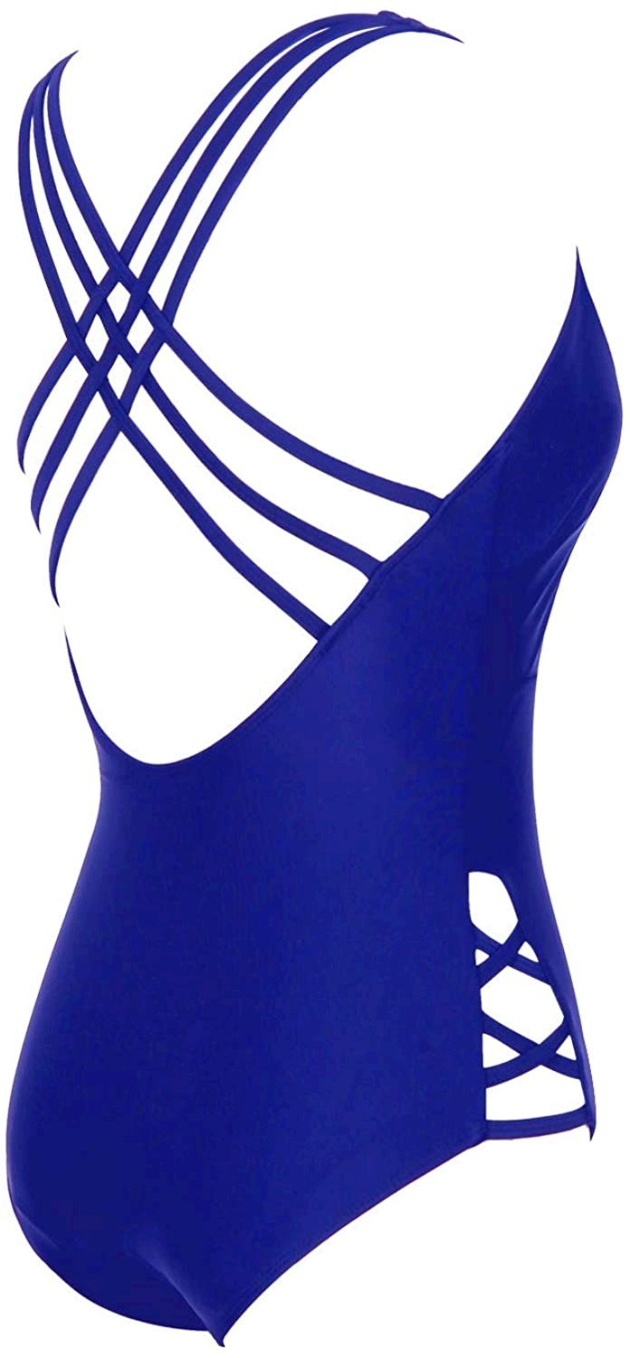 Tempt Me Women Sexy One Piece Swimsuit Lace Up V Neck ...
