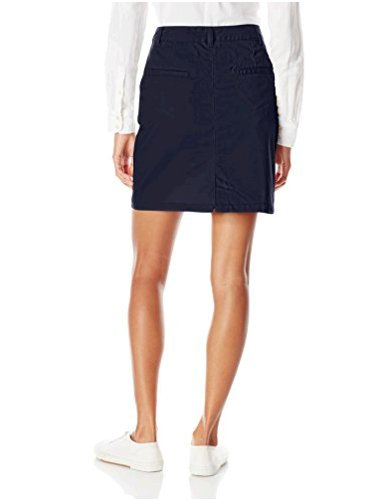 IZOD Junior's Uniform Twill Flat Front Skirt, Navy, 3, Navy, Size 3.0 ...