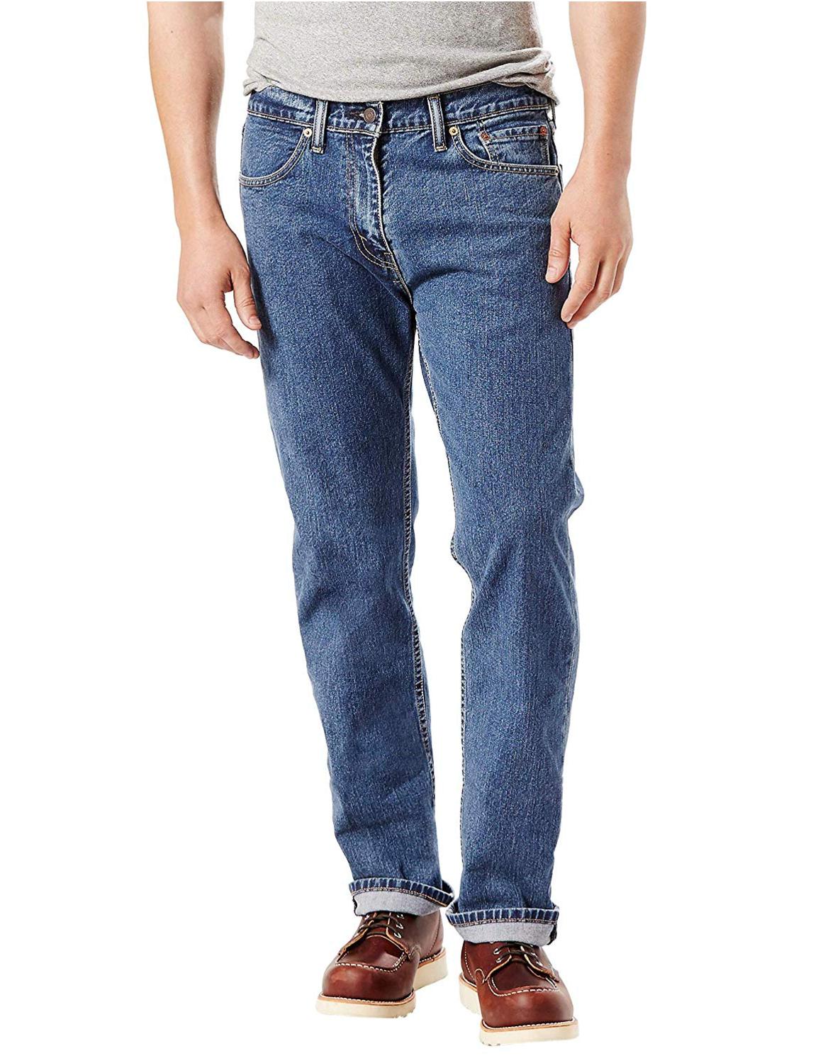 Levi's Men's 505 Regular Fit Jeans, Stonewash - Stretch,, Blue, Size