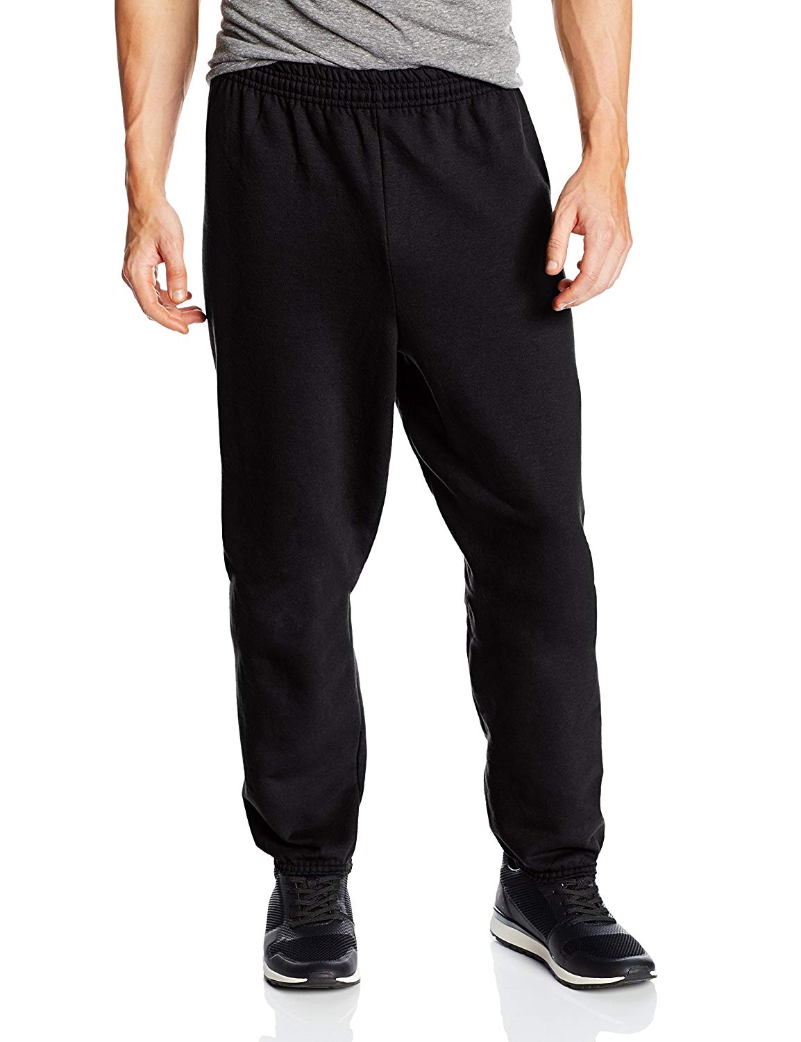 Hanes Men's EcoSmart Fleece Sweatpant, Black, XX-Large, Black, Size XX ...