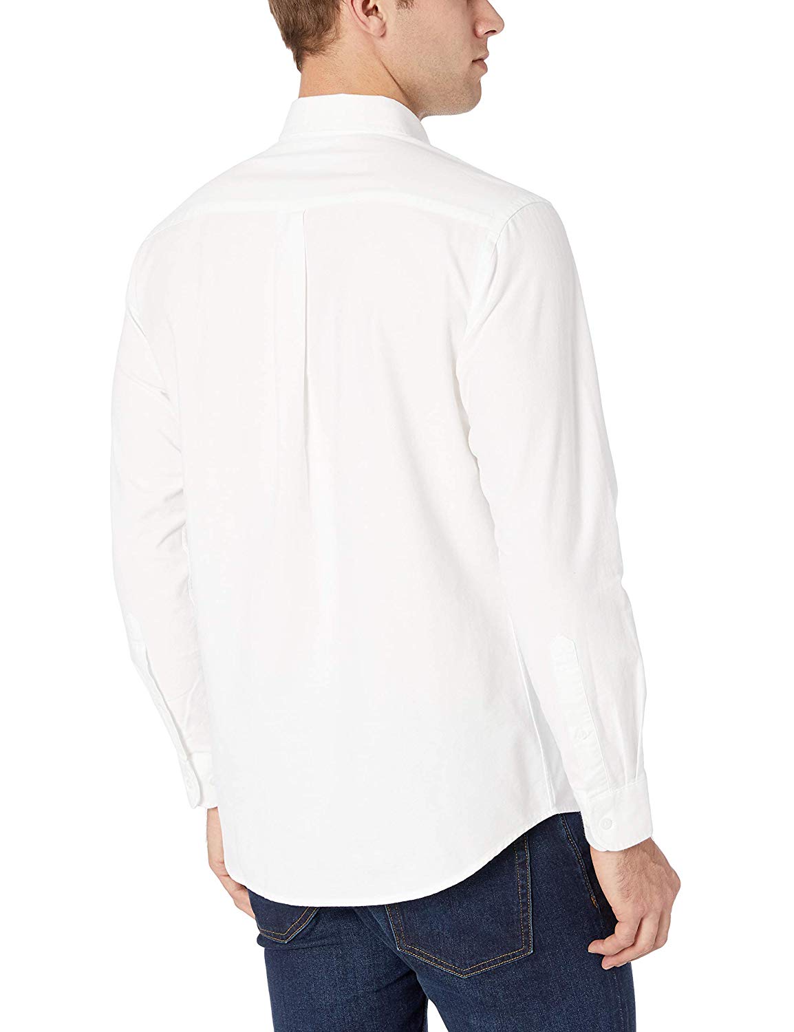 Essentials Men's Regular-Fit Long-Sleeve Solid, White, Size XX-Large ...