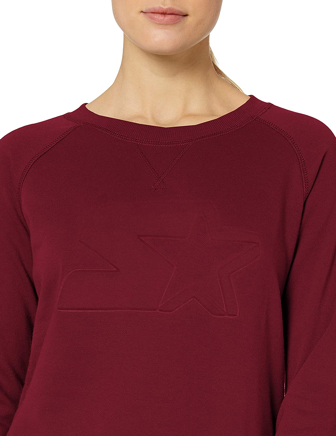 maroon crewneck sweatshirt