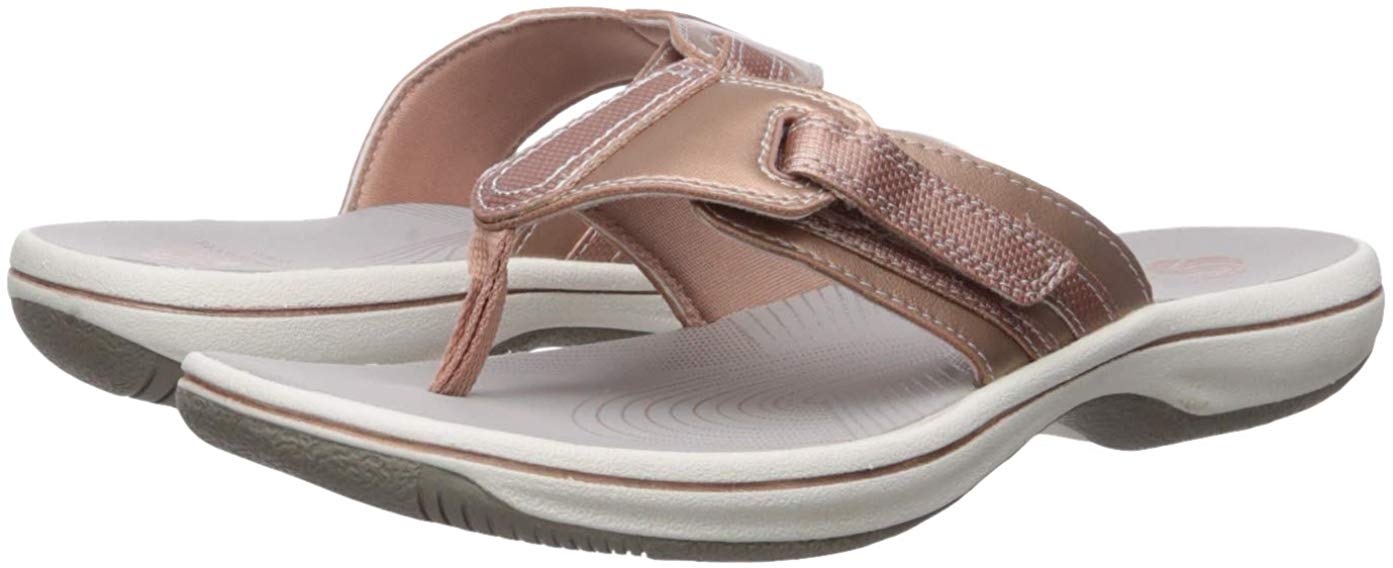 Clarks Women's Brinkley Sail Flip-Flop, Gold, Size 10.0 | eBay