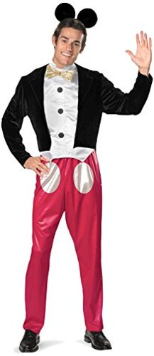 Disney Disguise Mickey Mouse Deluxe Mens, Red/Black/White, Size X-Large ...