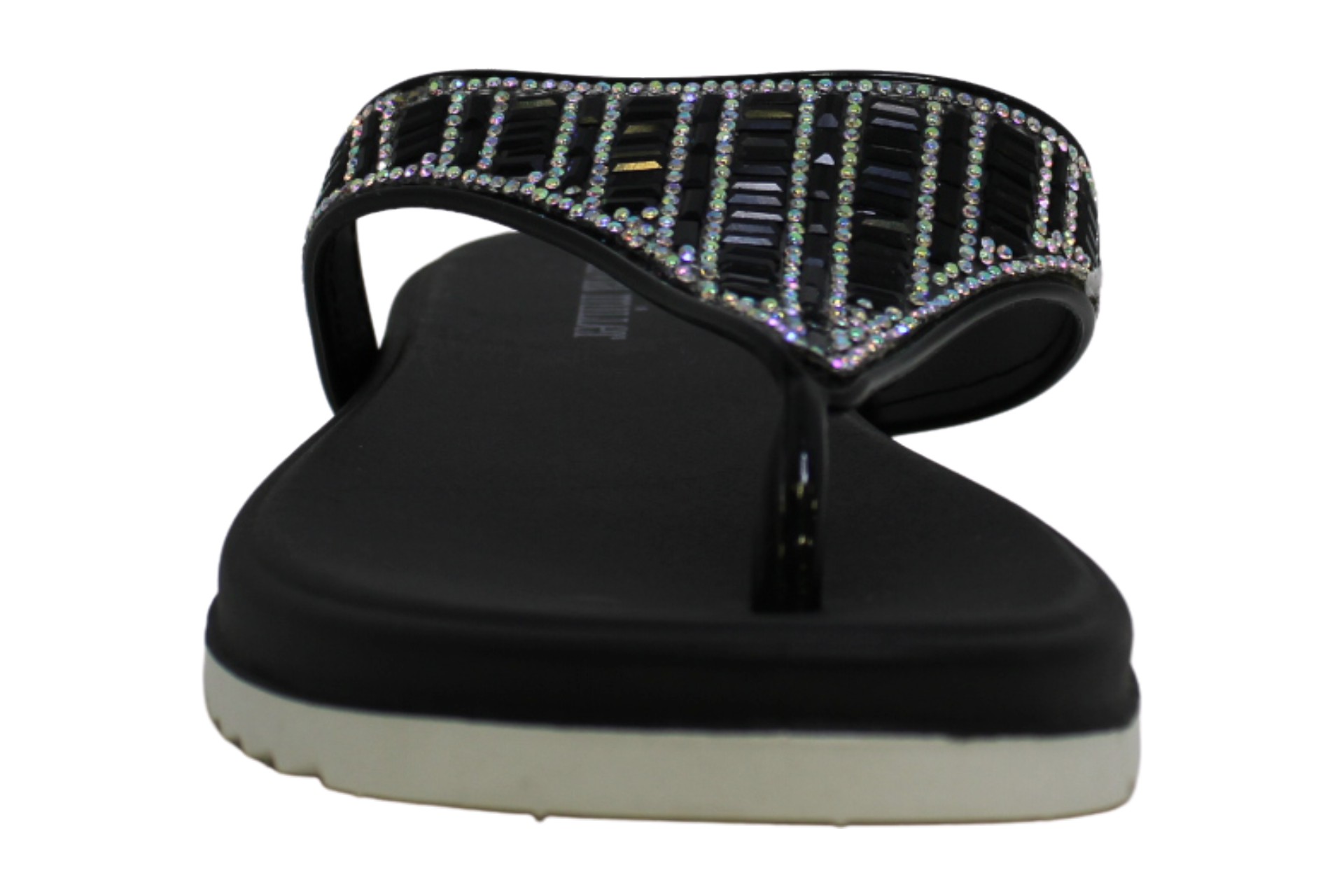 Olivia Miller Women's Shoes omp-2189 Split Toe Casual Slide, Black