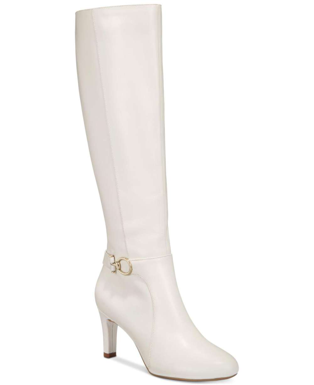 Bandolino Womens BDLELLA Closed Toe Knee High Fashion Boots, Off White ...