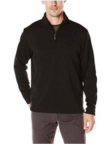 Wrangler Authentics Men's Sweater Fleece Quarter-Zip,, Caviar, Size X ...
