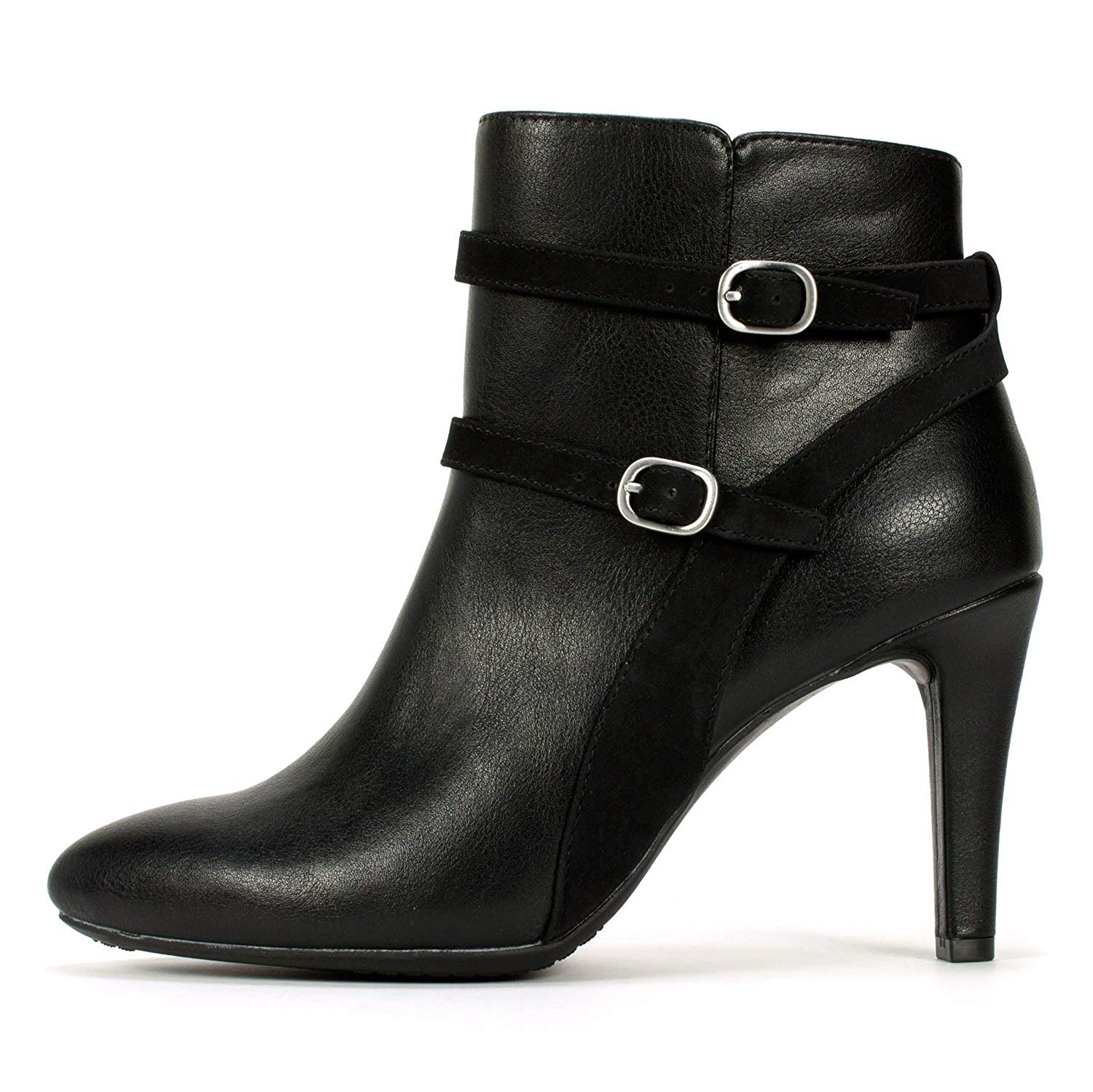 Rialto Womens Caleigh Almond Toe Ankle Fashion Boots, Black, Size 7.0 ...