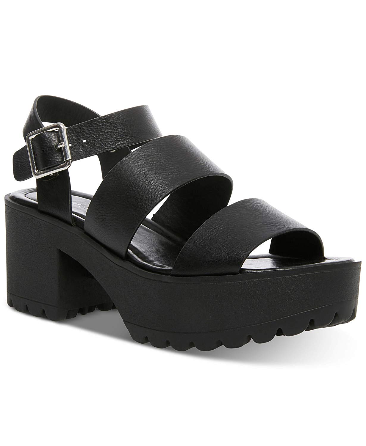 Madden Girl Women's Carterr Heeled Sandal, Black Paris, Size 8.0 NRCX ...