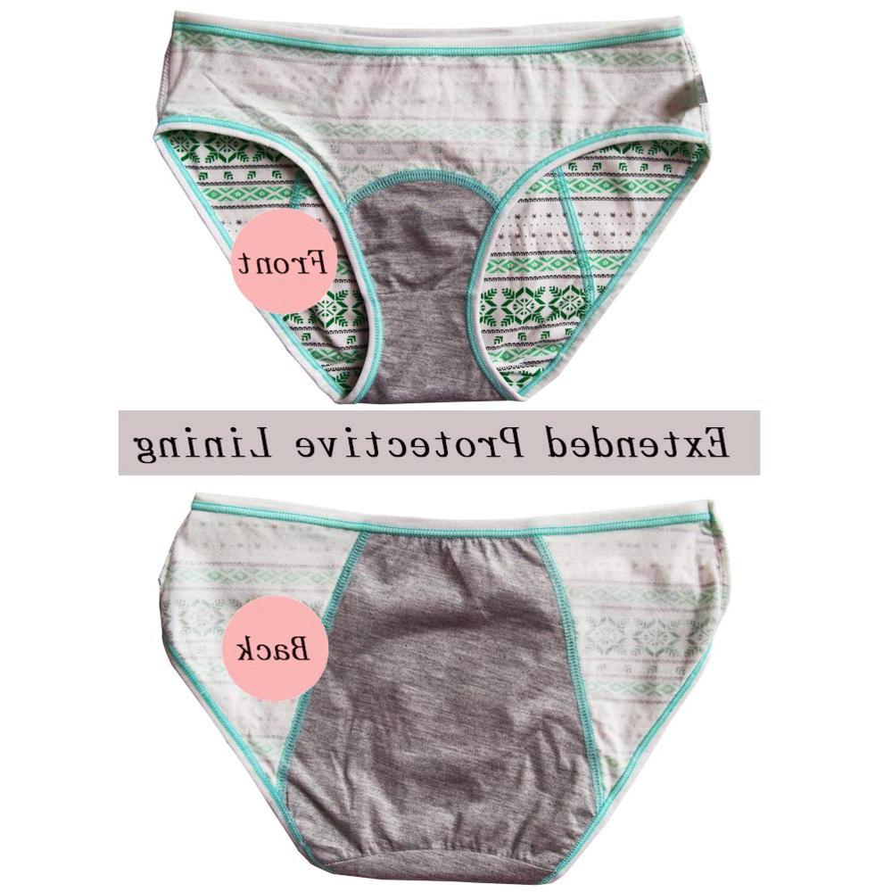 3 Pack Teens Cotton Menstrual Sanitary Protective Underwear, Prg