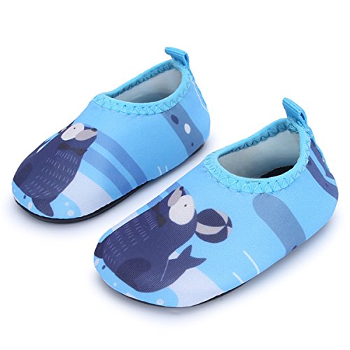 JIASUQI Baby Boys and Girls Barefoot Swim Water Skin Shoes Aqua Socks for Beach Swim Pool 