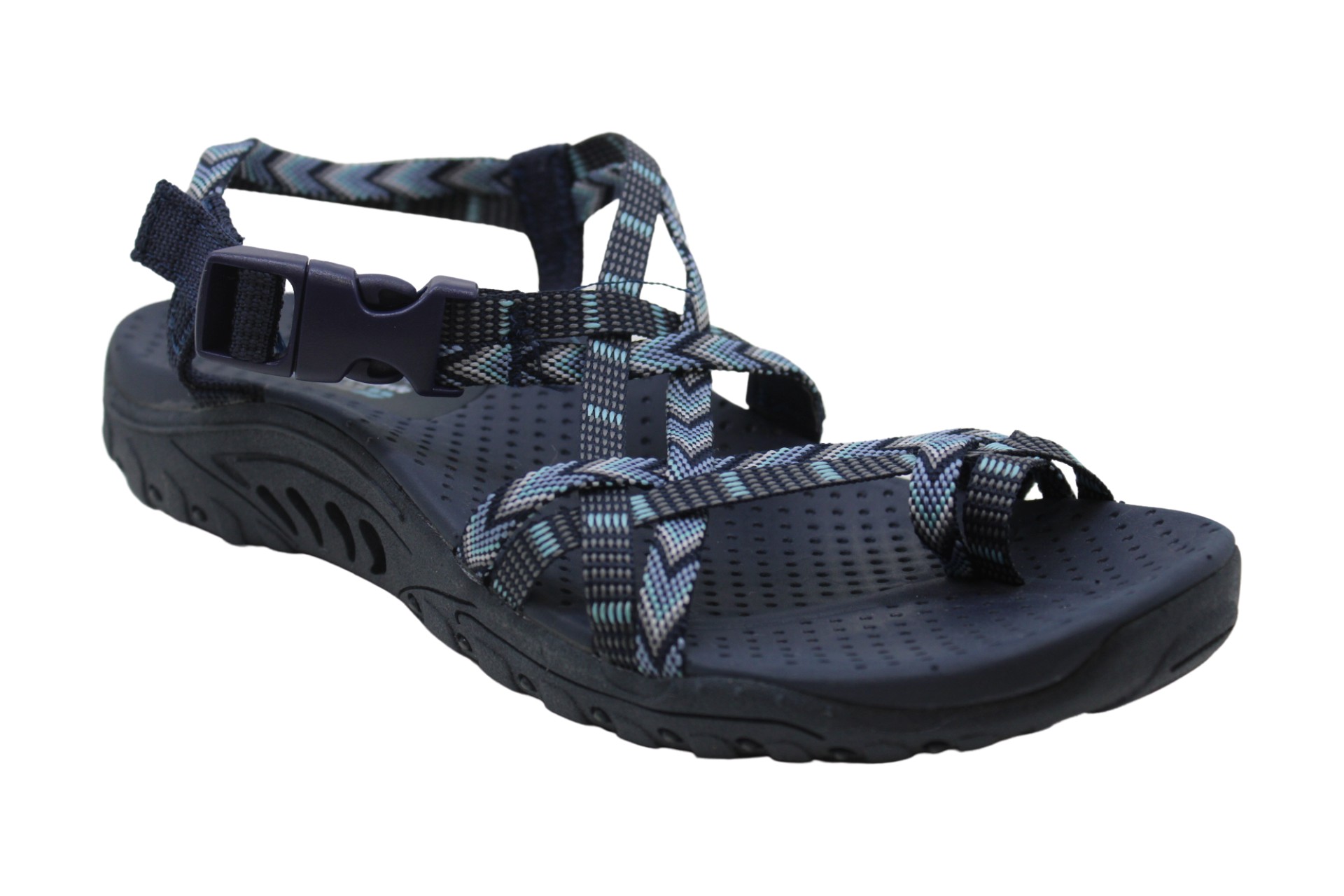 Skechers womens Multi-strap Sport Sandal, Navy/Blue, 6 US, Navy/Blue ...