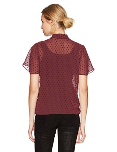 bb dakota embroidered chiffon smock top