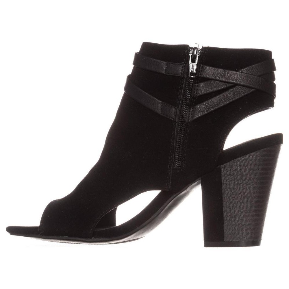 white mountain open toe booties