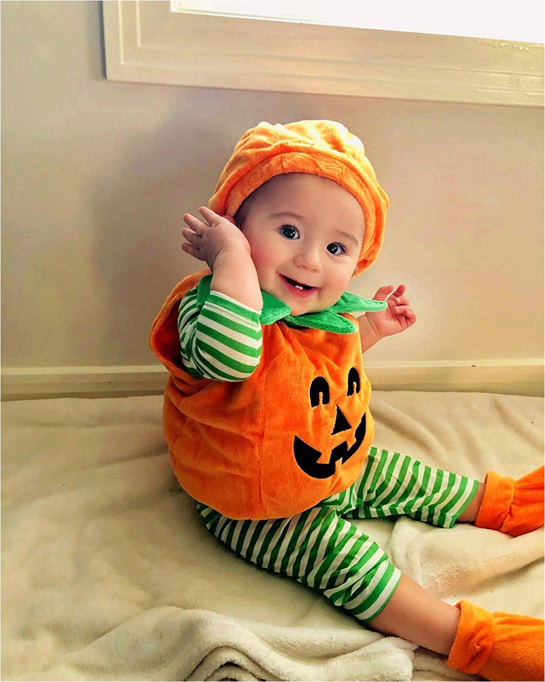 Toddler Infant Baby Boy Girl Pumpkin, 3pcs Halloween Costume Set, Size