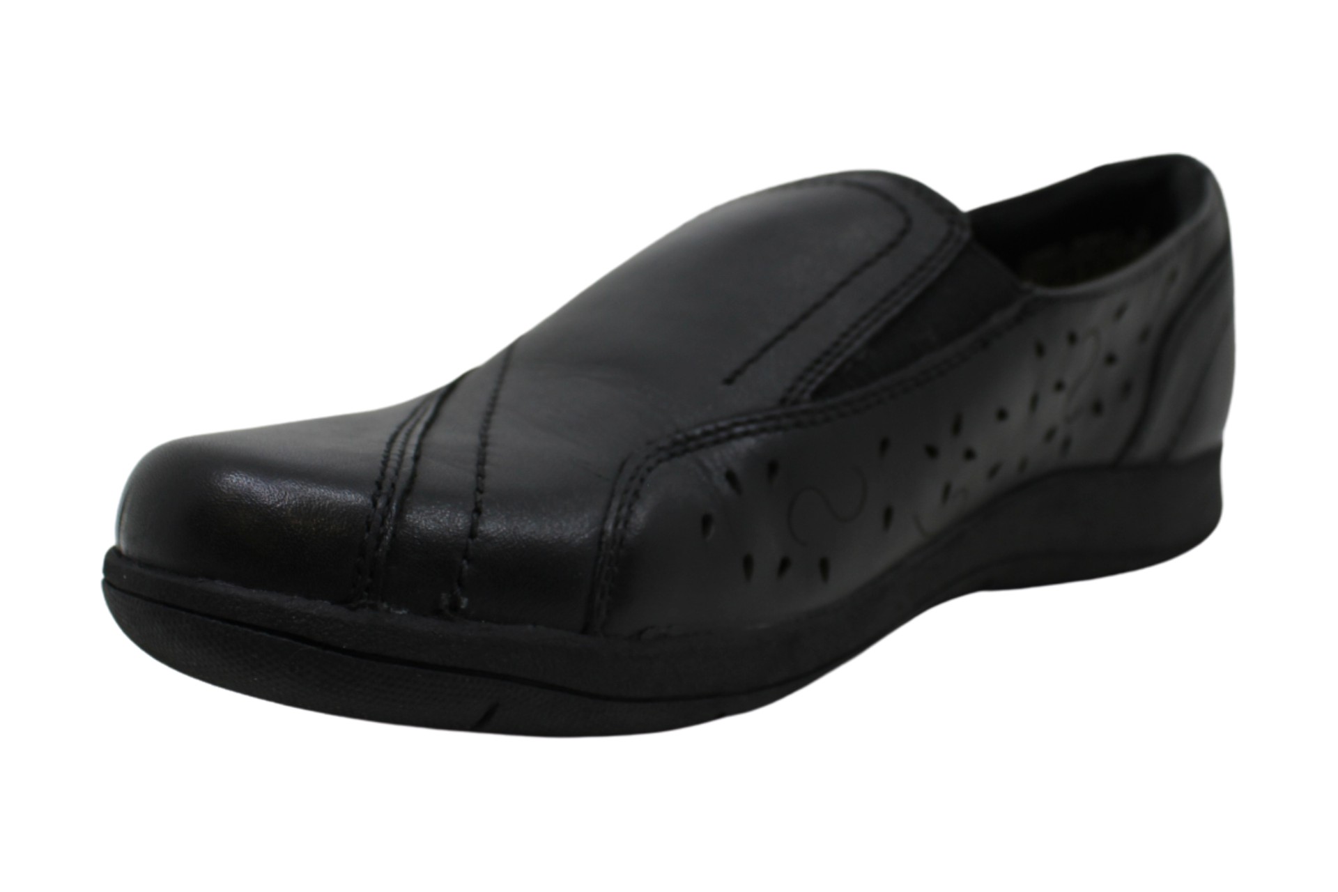 Rockport Women's Shoes Daisey slip on Leather Closed Toe, Black, Size 7