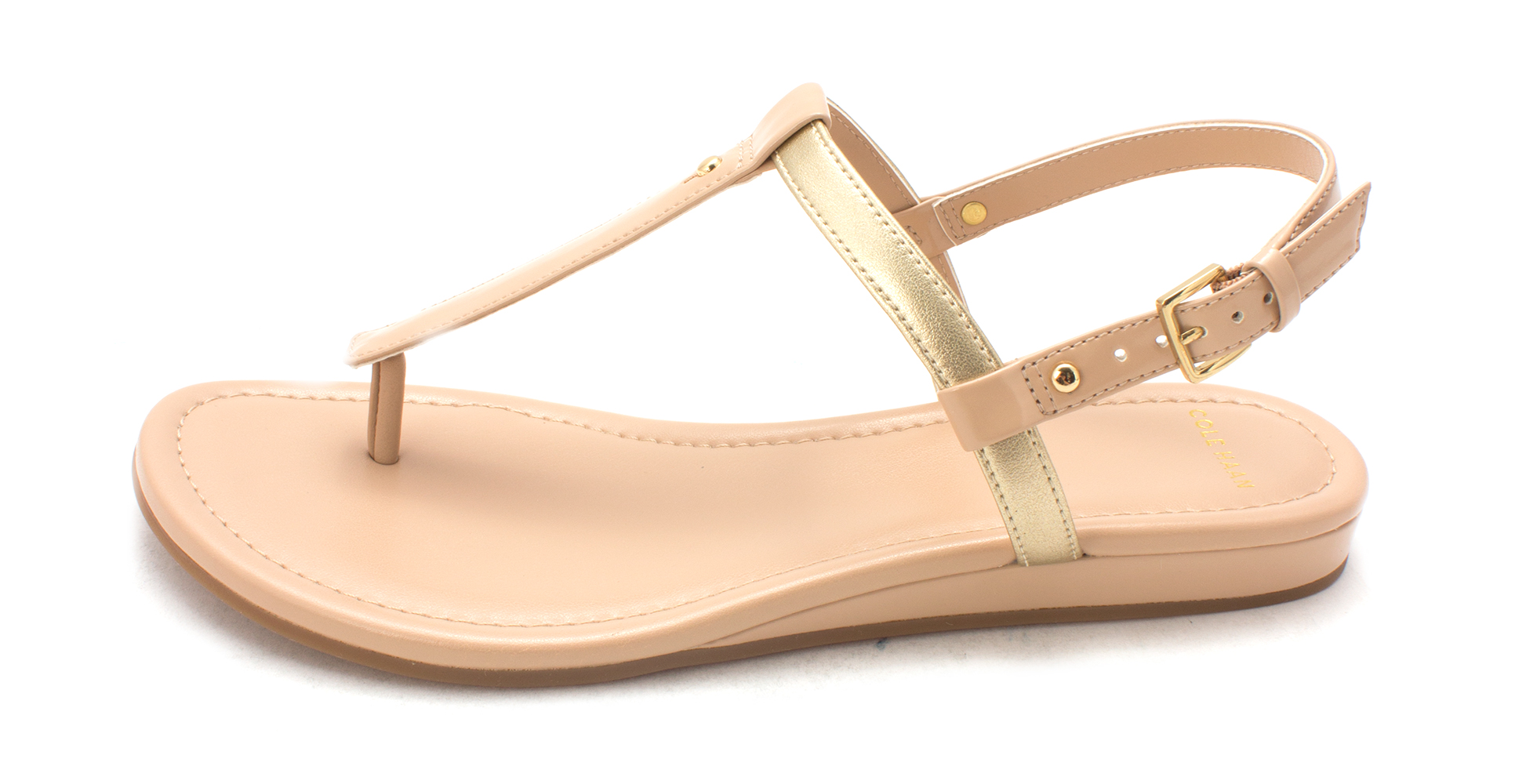 Cole Haan Womens Reasonsam Open Toe Casual TStrap Sandals Tan Size 60 Cole Haan Womens Reasonsam Open Toe Casual TStrap Sandals Tan Size 60