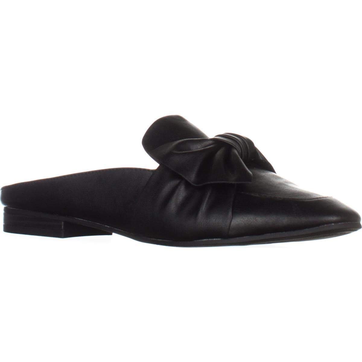 leather square toe mules