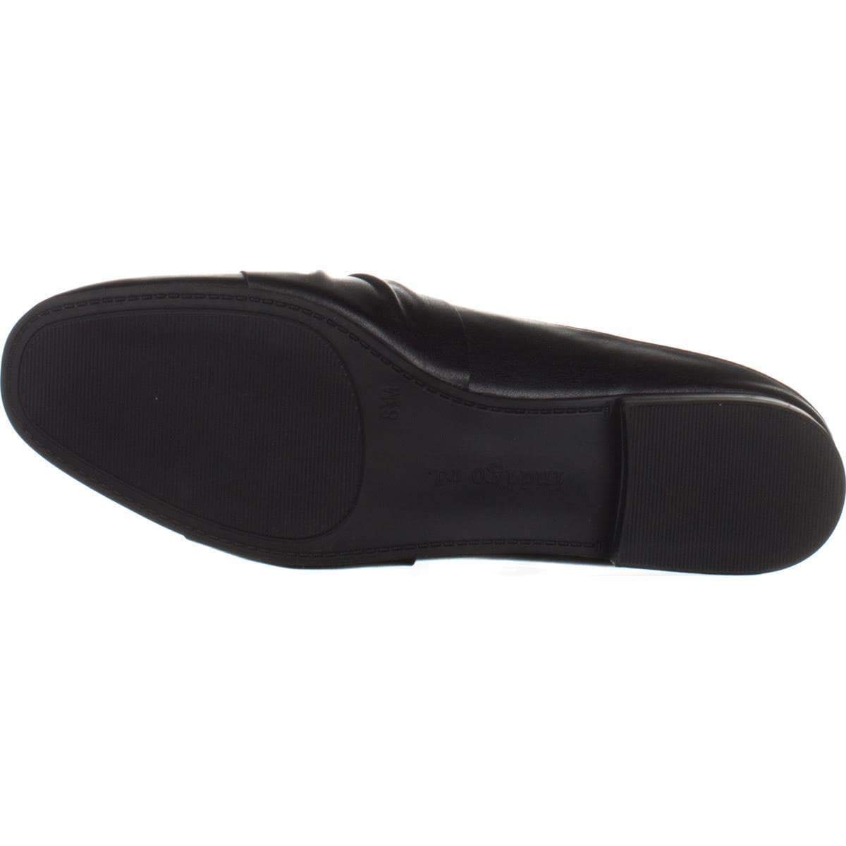 leather square toe mules
