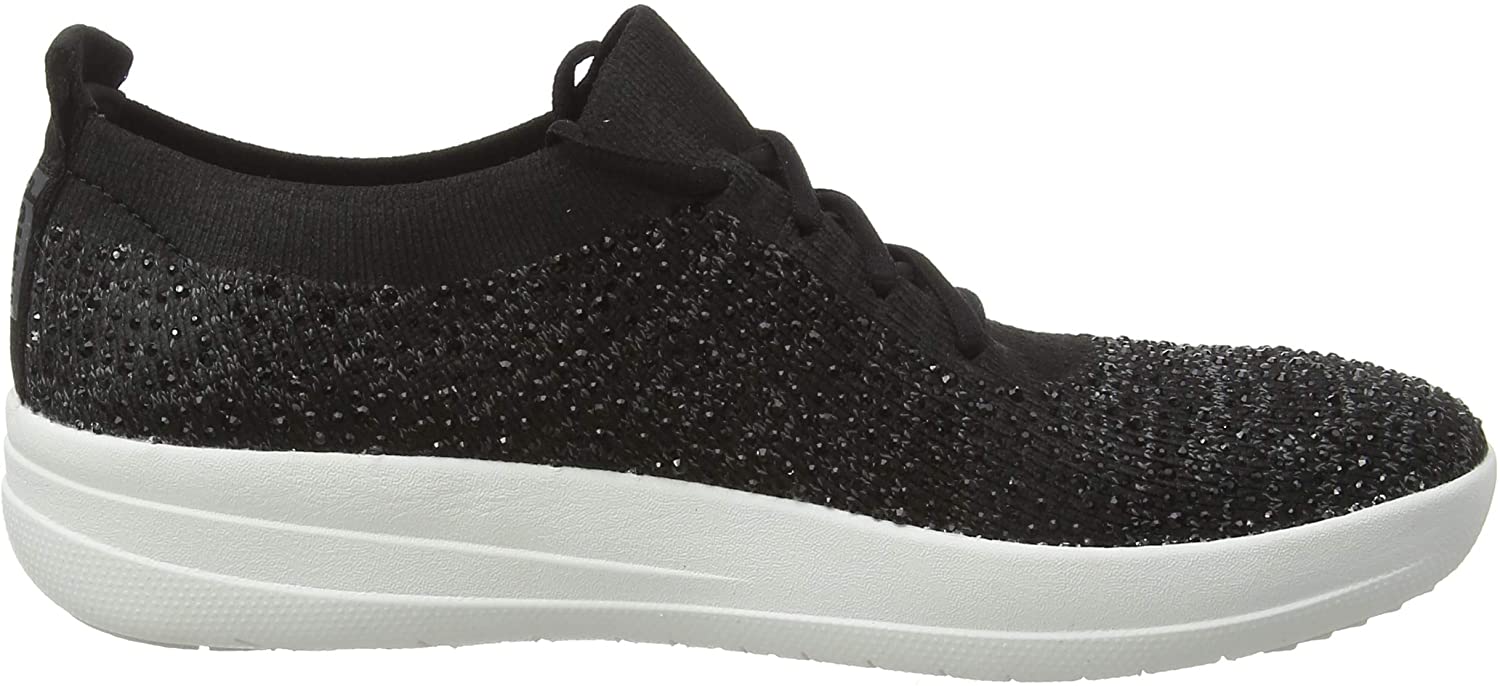 FitFlop Women's F-Sporty Uberknit Sneakers-Crystal Trainers, Black 1 ...