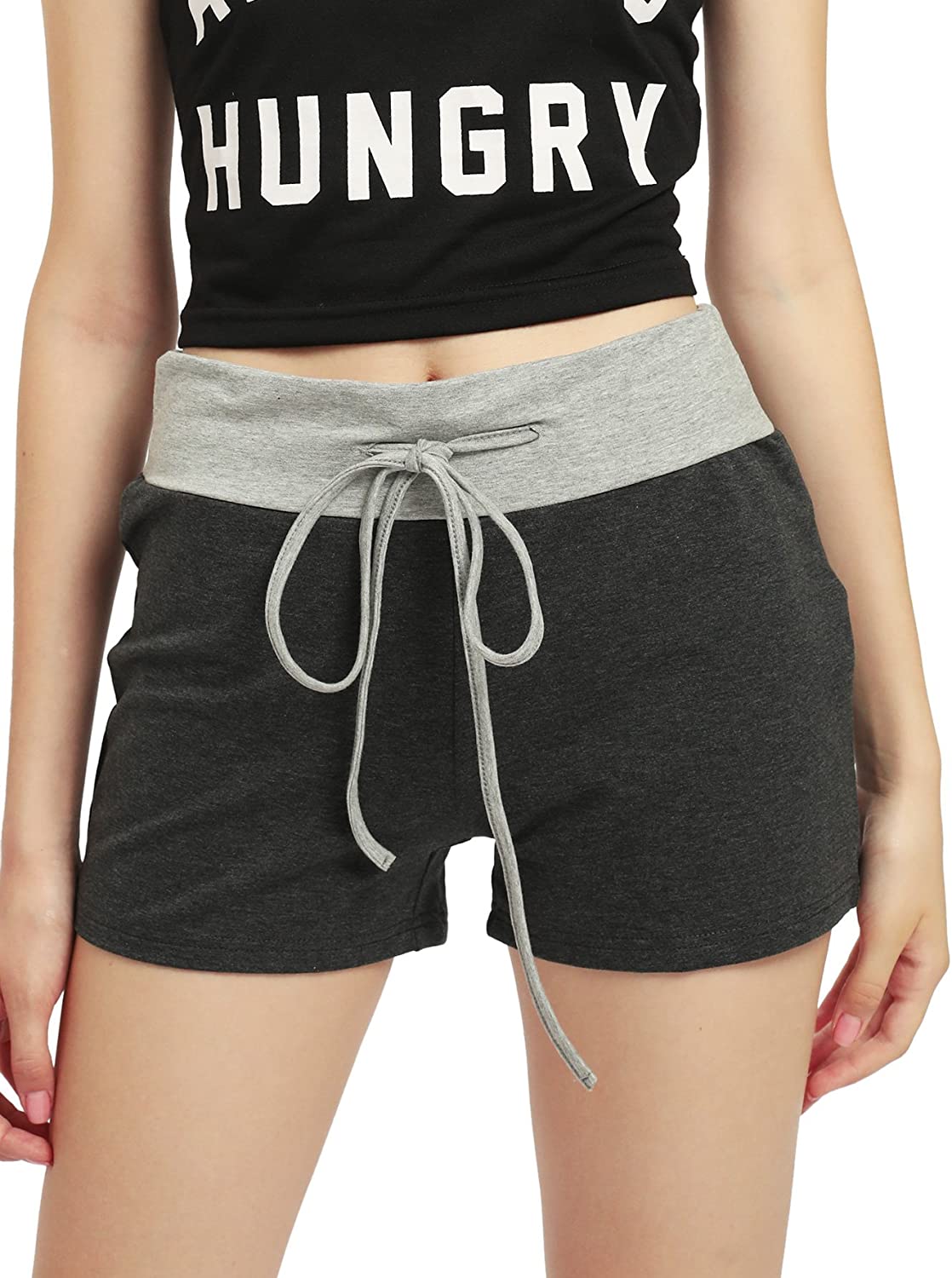 SweatyRocks Workout Yoga Shorts Pants Hot Shorts for, Dark