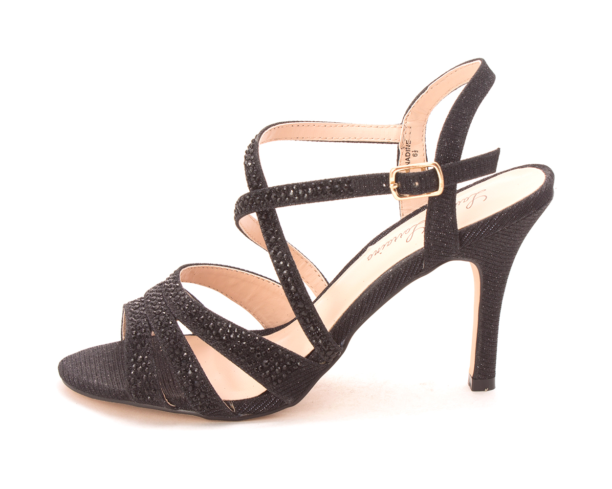 Lauren Lorraine Womens NADINE Canvas Round Toe SlingBack Black Size 6.5 Lauren Lorraine Womens NADINE Canvas Round Toe SlingBack Black Size 6.5