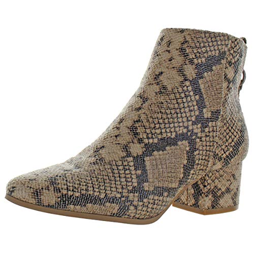 faux snake print booties