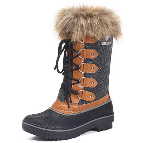 EQUICK Women's Waterproof Winter Snow Boots, Hblackgrey, Size 10.0 e3Qo ...