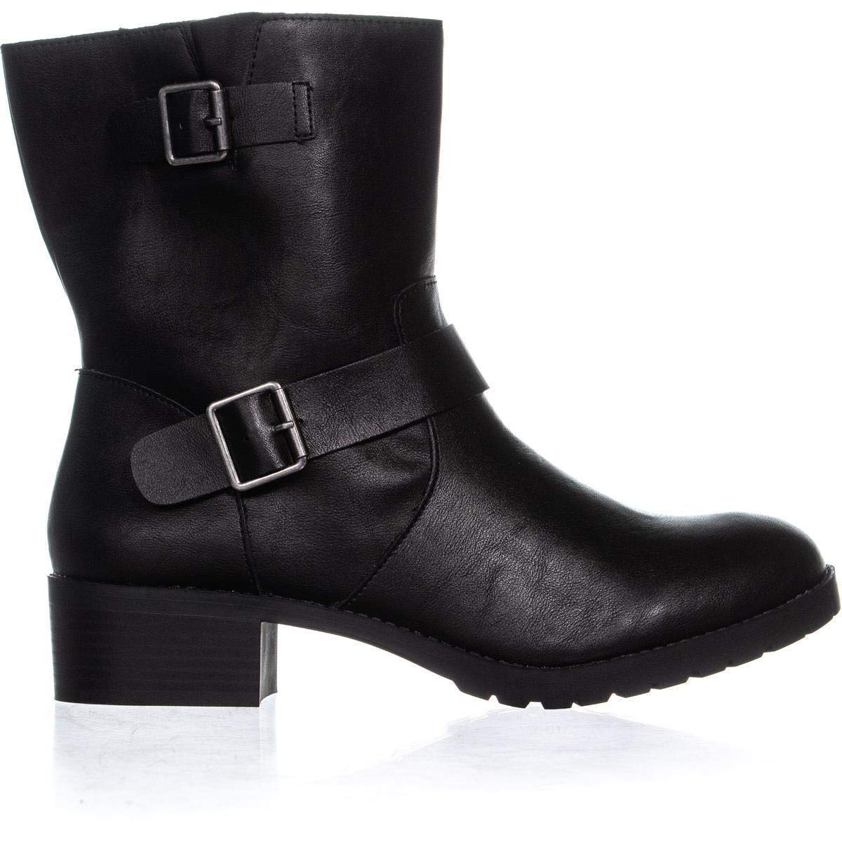 Style & Co. Womens Gianara Round Toe Ankle Motorcycle Boots, Black ...