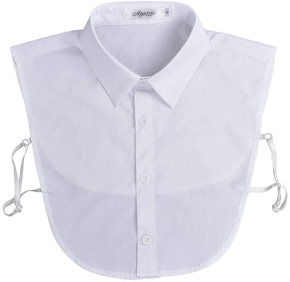 Joyci Men's Business Fake Collar Pure Cotton Dickey Collar, White, Size ...