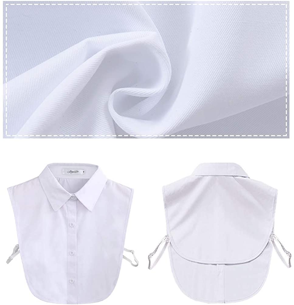 Joyci Men's Business Fake Collar Pure Cotton Dickey Collar, White, Size ...