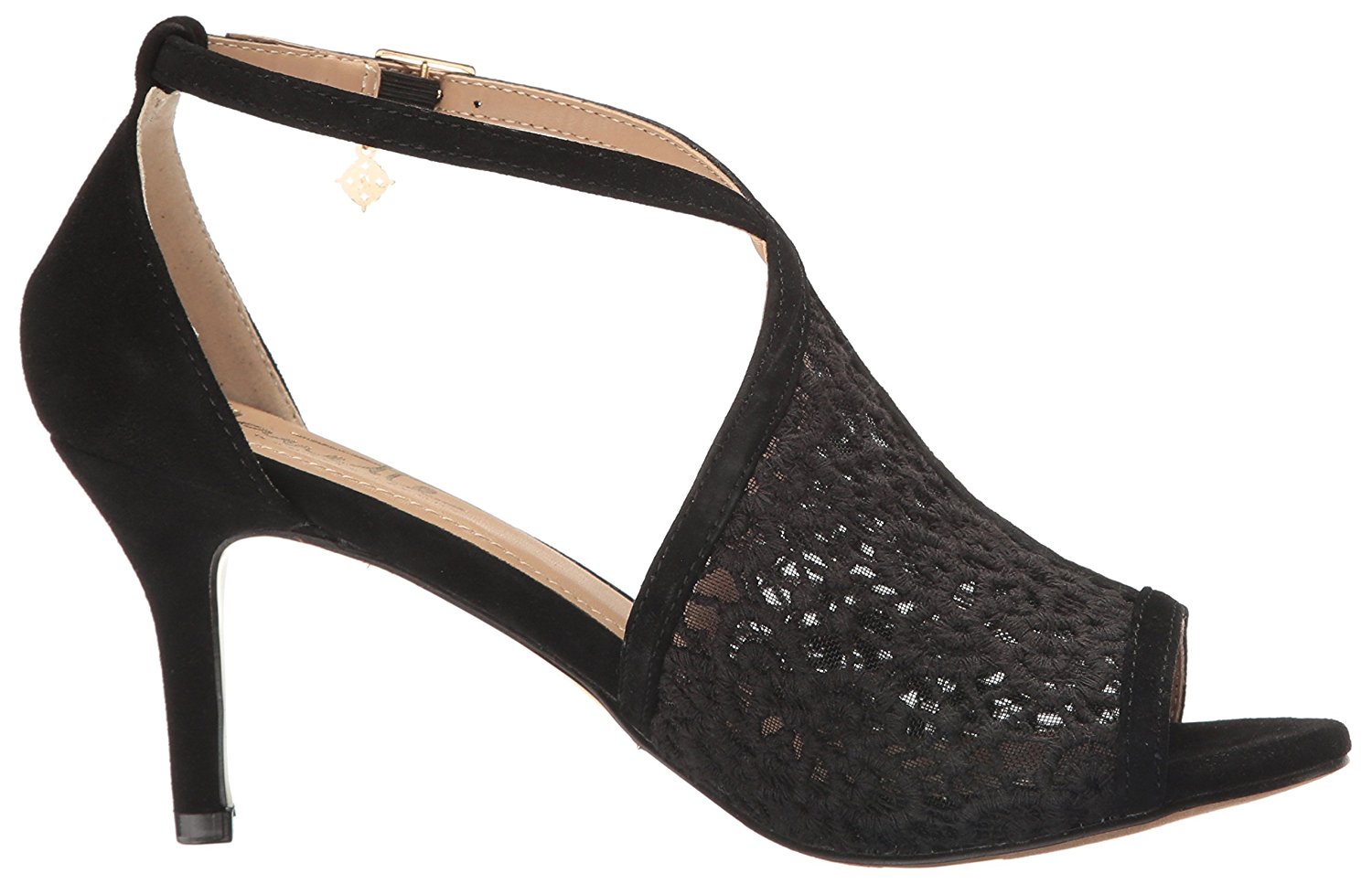 Nanette Lepore Womens Bella Leather Open Toe Ankle Strap Black Size 9.0 Nanette Lepore Womens Bella Leather Open Toe Ankle Strap Black Size 9.0